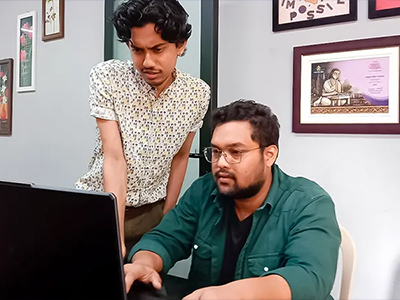 Screenwriting workshop with students developing scripts at MDFA